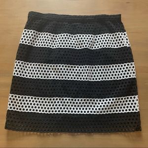 Michael Kors Eyelet Black and White Skirt size 12